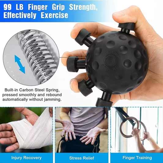 Five‑Finger Trainer™ + Grip Ball – Hand Strength, Mobility & Rehabilitation System