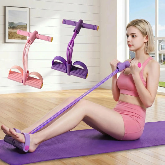 MoonGrowth™ 6‑Tube Pedal Resistance Trainer — Full Body Workout Band