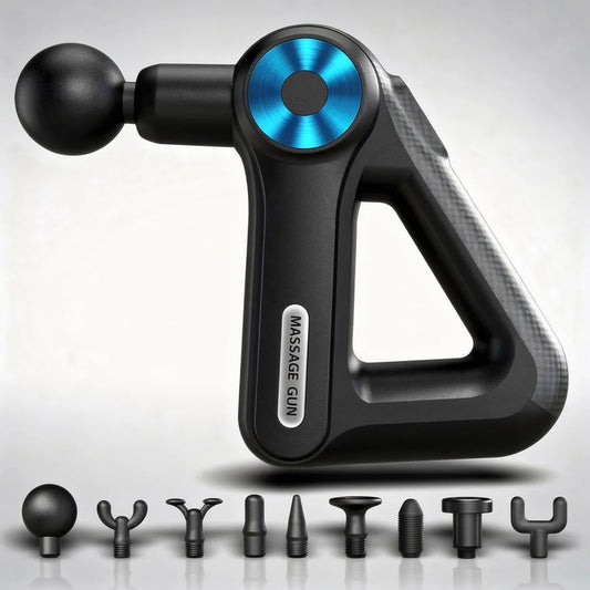 Pulsevia™ Deep Tissue Massage Gun | 9‑Head Muscle Recovery Device